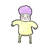 cartoon old woman N17