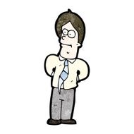 cartoon office man N39