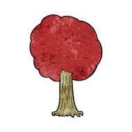 cartoon red tree N11