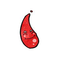 Cartoon Blood Drop N26