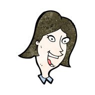 cartoon happy woman N390