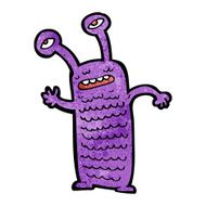 cartoon friendly alien monster N2