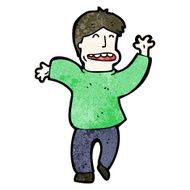 cartoon crazy dancing man N7