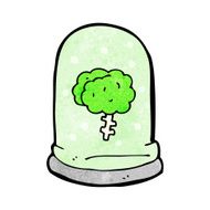 cartoon brain in jar N11