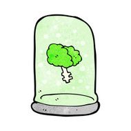 cartoon brain in jar N12