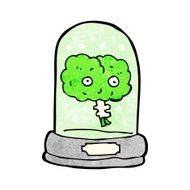 cartoon brain in jar N13