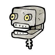 cartoon robot head N114
