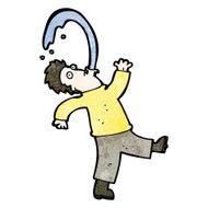cartoon man spitting water N10