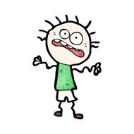 cartoon nervous doodle man N6