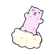cartoon bear on cloud N8