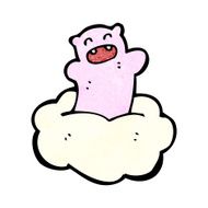 cartoon bear on cloud N9