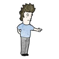 cartoon pointing man N159
