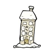 cartoon snowy house N3