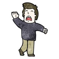 cartoon man calling out N8