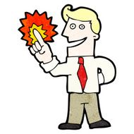 cartoon man with amazing idea N2