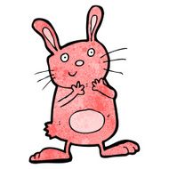 cartoon pink rabbit N83