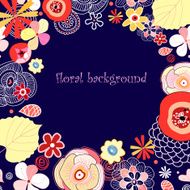 Abstract background doodle floral pattern N2