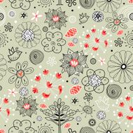 Abstract background doodle pattern with birds N4