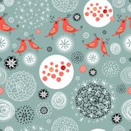 Abstract background doodle bird pattern N12