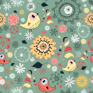 Abstract retro floral pattern