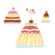 Cute doodle cakes
