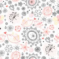 Abstract retro floral pattern N3