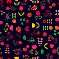 Girly floral seamless pattern