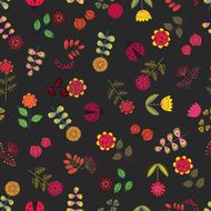 Yellow seamless pattern with flowers N2