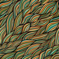 Seamless abstract hand-drawn pattern waves background N18