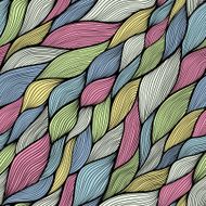 Seamless abstract hand-drawn pattern waves background N23