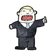 cartoon businessman in suit N7