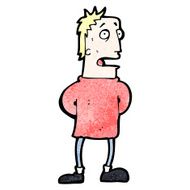 cartoon worried man N157
