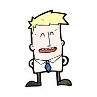 cartoon happy man N741