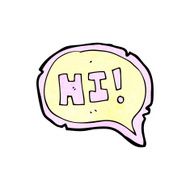 cartoon hi speech bubble