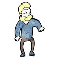 cartoon mustache man N38