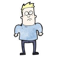 Cartoon Man Shrugging Shoulders N105