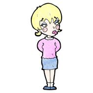 cartoon blond woman N19