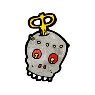 cartoon robot head N116