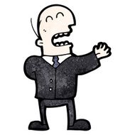 cartoon businessman in suit N11