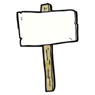 blank signpost cartoon N3