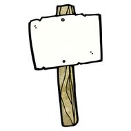 blank signpost cartoon N4