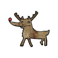 funny cartoon reindeer N6