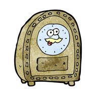 cartoon old clock N2