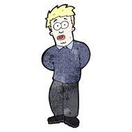 cartoon nervous man N235