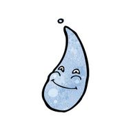 happy water droplet cartoon N3