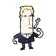 Cartoon Man Smoking N8