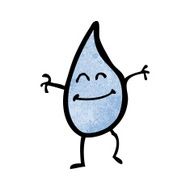 happy water droplet cartoon N4