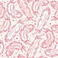Seamless vintage background with plumes