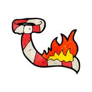 cartoon burning tie N8