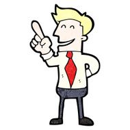 cartoon businessman with idea N10